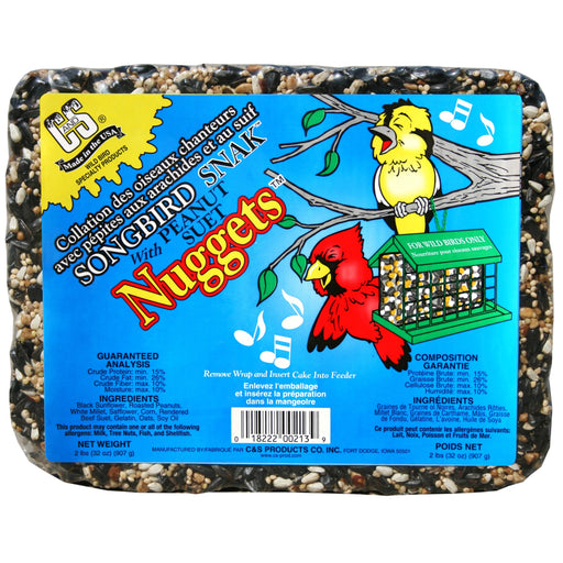 Product image for Songbird Snak with Peanut Suet Nuggets, 6/pack