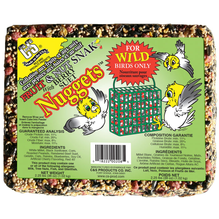 Product image for Fruit & Nut Snak with Berry Suet Nuggets, 6/pack