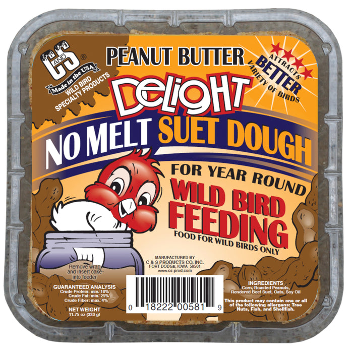 Product image for Peanut Butter Delight No Melt Suet Dough, 12/pack
